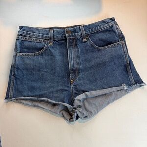 Rag & Bone Lou Denim Shorts In Cha Cha Room Size Woman's 30 Cut Off Raw Hem